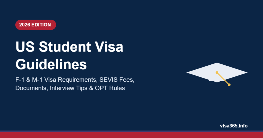 US Student Visa Guidelines 2026 - F-1 and M-1 visa requirements guide