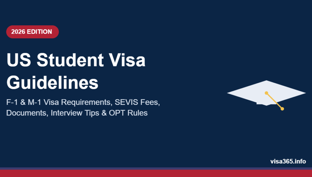 US Student Visa Guidelines 2026 - F-1 and M-1 visa requirements guide