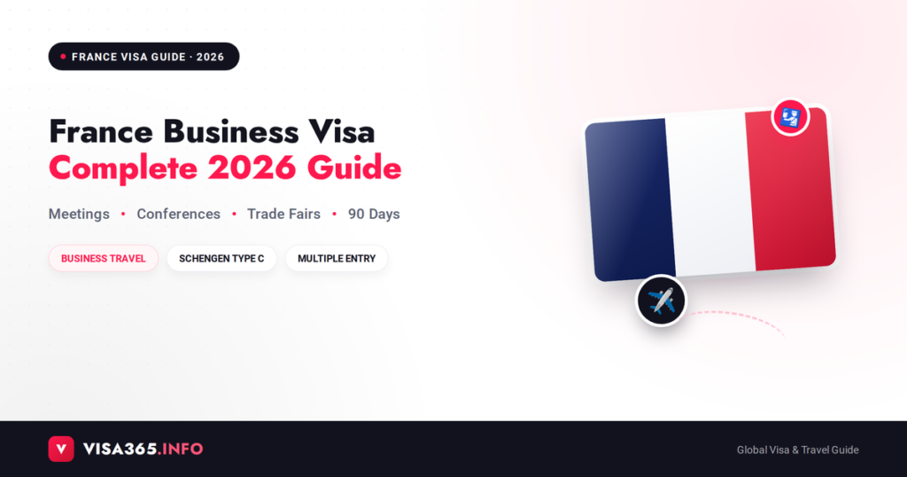 France Business Visa 2026 complete guide feature image with French flag
