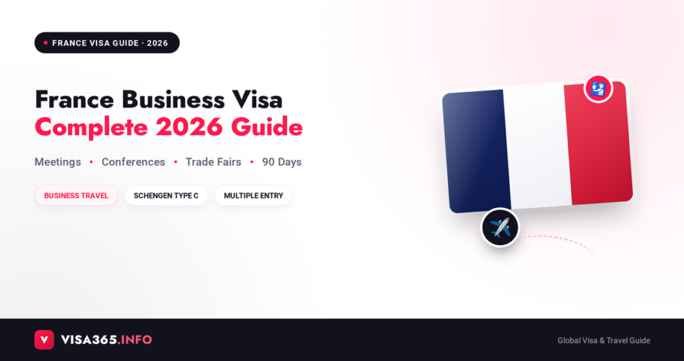 France Business Visa 2026 complete guide feature image with French flag